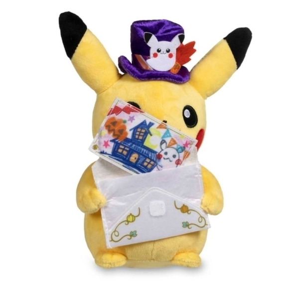 Pokemon Center Pikachu Pumpkin Celebration Poké Plush - Picture 2 of 12